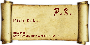 Pich Kitti névjegykártya